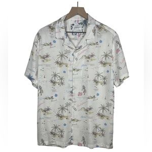 Denim & Flower Casual Short Sleeve Refresh button down shirt Size L